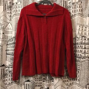 Red vintage chenille sweater